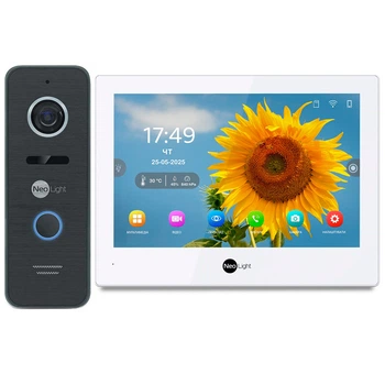 Комплект IP WIFI видеодомофона NeoLight ALPHA Hybrid HD KIT Black с удаленным управлением со смартфона