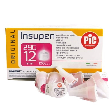 Голки 12 мм для шприц-ручкок інсулінових - Insupen 29G, 1 шт