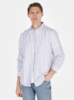 Сорочка бавовняна чоловіча Colin's CL1074502NYS XL Navy Striped (8684112721828)