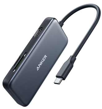 Hub Anker PowerExpand Premium 5-in-1 USB-C to HDMI 4K Media Grey (A8334HA1)