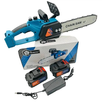 Аккумуляторная электропила Domotec Chain Saw 12'' дюймов с 2-мя батареями 24V в кейсе 8485