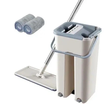 Швабра з відром і самовіджимом , Spin Mop Scratch Cleaning 360, швабра ледарка Digital