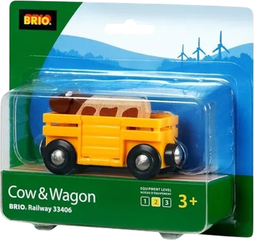 Набір фігурок Brio World корова і вагон (7312350334067)