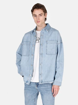 Сорочка джинсова оверсайз чоловіча Colin's CL1074017DN44202 S Rekar Wash (8684112694979)