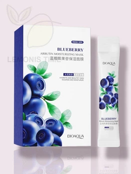 Увлажняющая маска для лица с черникой Bioaqua Wonder Blueberry Arbutin Moisturizing Mask 20 шт 4 ml