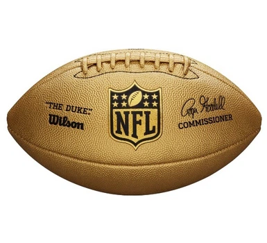 М'яч для американського футболу Wilson Duke Metallic Edition Gold, стандартний розмір, композитне покриття Metallic Composite, бутилкаучукова камера, підвищене зчеплення.(OB_4ABA6D4D37FE)