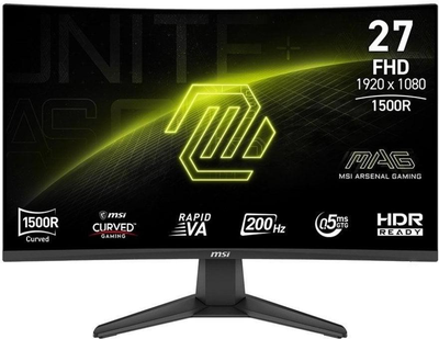 Монітор MSI MAG 276CF E20 вигнутий 27" VA 1920x1080 1500R 0.5ms 200Hz 178/178 DP/2xHDMI
