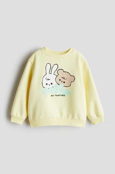 Світшот для дівчинки H&M 92 лимонний Hello