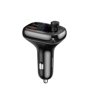 АЗУ с FM-модулятором Baseus T Shaped S-13 Car Bluetooth MP3 Player (PPS Fast Charger Edition) Black