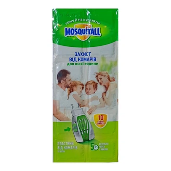 Пластины от комаров MOSQUITALL Защита для всей семьи, 12 шт.