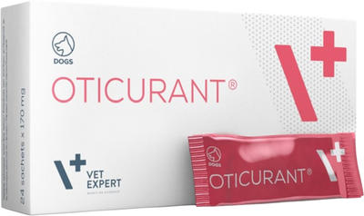 Proszek Vet Expert Oticurant do pielęgnacji uszu dla psów 24 saszetki (5420045703745)