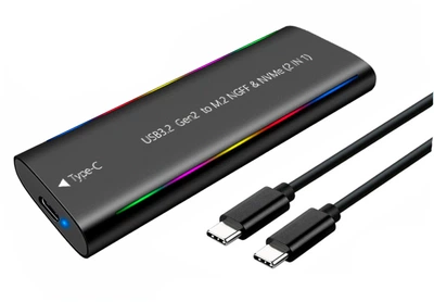 Зовнішня кишеня Dynamode для M.2 SSD NVMe (PCIe)/M.2 SSD SATA combo - USB3.2 GEN2 Type-C Black (DM-CAD-SSD10)