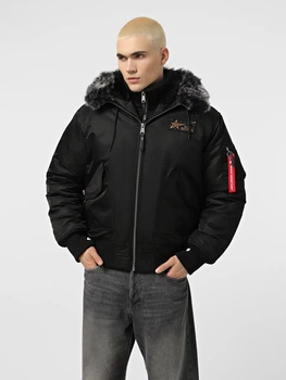 Куртка зимняя короткая Airboss CWU Spaceman Hooded Jacket 17600813221, чорная, L