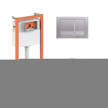 Готовое решение Qtap для ванной комнаты: подвесной унитаз Gemini Ultra Quiet 530х365х373 + комплект инсталляции Nest 4 в 1 (квадратная клавиша Satin)SD00052284