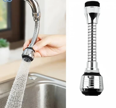 Гнучкий подовжувач для змішувача Turbo Flex 360° з подвійним режимом Long faucet