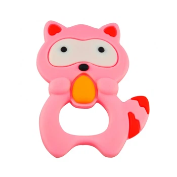 Прорізувач силіконовий "Єнот" Megazayka MGZ-0402(Pink) у футлярі