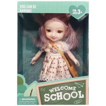 Дитяча лялька "Welcome School" Bambi YL605-7/9/10 з сумочкою Бежевий