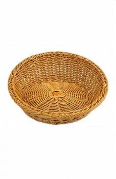 Круглая корзина для булочек 30×5×11 см из полиротанга