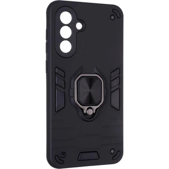 Чехол Fiji Defence для Samsung Galaxy A56 5G (A566) защитный бампер с кольцом подставкой Black