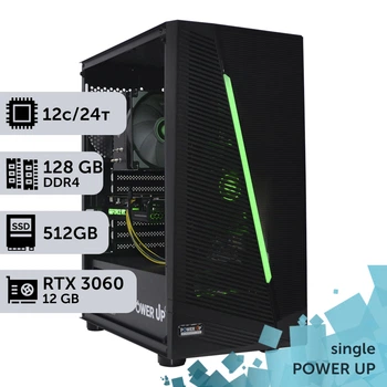 Рабочая станция PowerUp #213 Xeon E5 2690 v3 / 128 GB / HDD 1 TB / SSD 512GB / GeForce RTX 3060 12GB специализированная вычислительная графическая система для архитекторов и инженеров