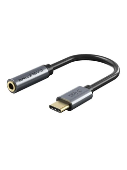 Кабель Cabletime Audio 3.5mm M 3pin - USB Type C 0.15 м Black Metal Type, 3 pin (CPA6G)