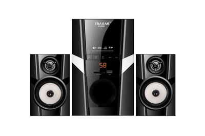 Музичний центр з блютузом 2 в 1 ERA EAR MTK Потужність 60Вт, Bluetooth, FM, USB, SD, сабвуфер + 2 колонки, пульт, чорний (CS 12/9654)
