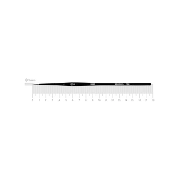 Пензель Rosa DEEP 198 білка кругла №1 к.р (4823098539896)
