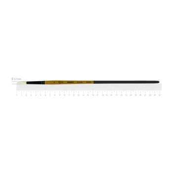 Пензель Rosa AMBER 2306R щетина кругла №4 д.р. (4823098533283)