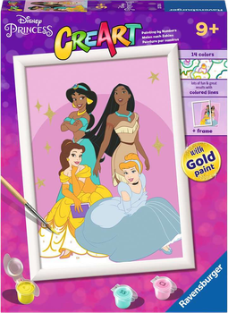Malowanie po numerach Ravensburger CreArt Disney Princesses (4005556237265)