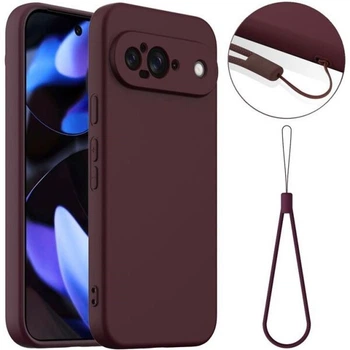 Защитный чехол Deexe Silicone Case with MagSafe для Google Pixel 9 - Wine Red