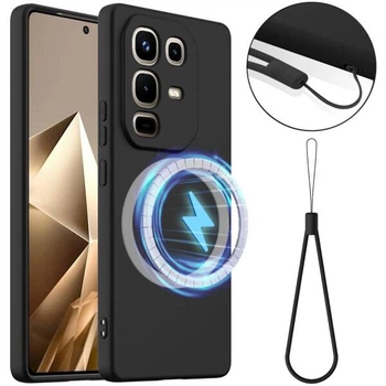 Защитный чехол Deexe Silicone Case with MagSafe для Infinix Note 50 / Note 50 Pro - Black