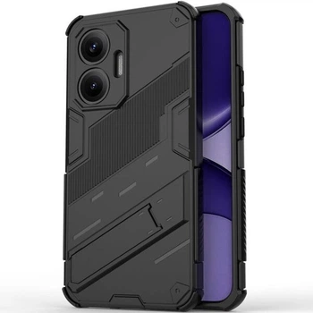 Защитный чехол с подставкой Deexe Bibercas для Xiaomi Poco F7 - Black