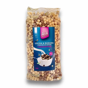 Cухие зерновые завтраки Air Breakfast. Шарики с какао и бананом 100 г