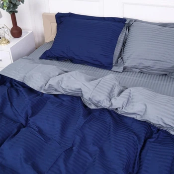 Комплект постільної білизни MirSon Satin Stripe 30-0020&nbsp;+ 30-0011 Sumburey 160х220 Сімейний (2200005265123)