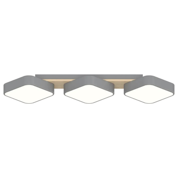 Потолочная LED люстра 54W Valeso на три квадратных плафона 3000/4200/6000К серая IP20 XI3365-3