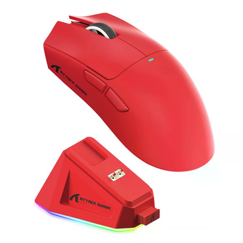 Бездротова Ігрова (2.4G, Bluetooth) ATTACK SHARK X11 Червона Мишка, PAW3311, 22000 DPI