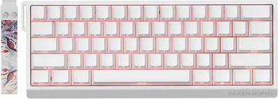 Ігрова клавіатура MADLIONS MAD 60HE RGB 60% Rapid Trigger дротова з магнітними перемикачами - White