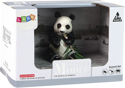 Figurka kolekcjonerska Lean Toys Zwierzęta Świata Panda z bambusem 6 cm (5905214970697)