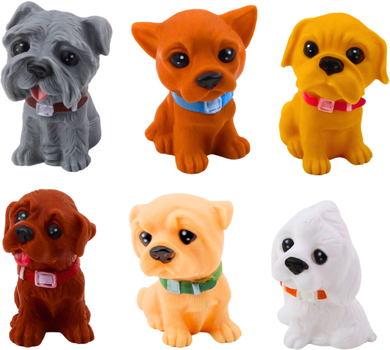 Zestaw figurek Lean Toys Pieski 8 cm 6 szt (5905991057093)
