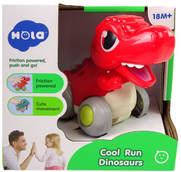 Figurka Lean Toys Dinozaur na kółkach T-Rex Czerwona 12 cm (5905214977047)