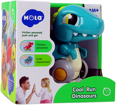 Figurka Lean Toys Dinozaur na kółkach Spinosaurus Niebieski 13 cm (5905214977054)