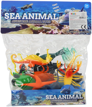 Zestaw figurek Lean Toys Zwierzęta morskie 12 szt (5905991003687)