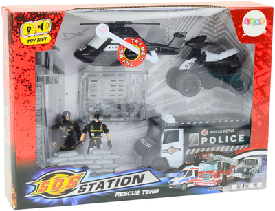 Zestaw figurek Lean Toys Policyjny 4 szt (5905991020073)