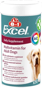 Мультивитаминный комплекс 8in1 Excel Multi Vit-Adult для взрослых собак таблетки 70 шт (4048422108665)