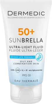 Krem przeciwsłoneczny do twarzy Dermedic Sunbrella Spf 50+ dla skóry tłustej i mieszanej 40 ml (5901643177560)