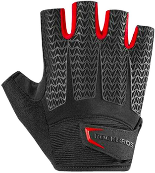 Rękawiczki rowerowe Rockbros z wkładkami żelowymi S169BR L Black-Red (5907769312762)
