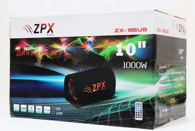 Акустическая система ZX-10SUB 1000W ZPX Качественный сабвуфер в автомобиль и так же для дома