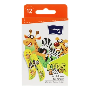 Пластырь медицинский Матарат Kids Zoo 12 шт (5900516854652)