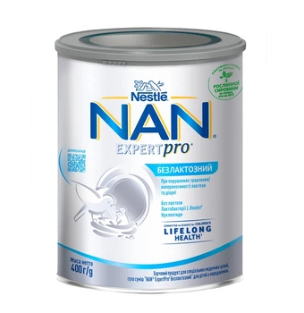 Суха суміш NAN ExpertPro Безлактозний для дітей з народження 400 г. (7613031568147)