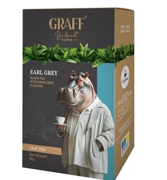 Чай черный Graff Earl Grey Байховый с ароматом бергамота 80 г. (4820279611860)